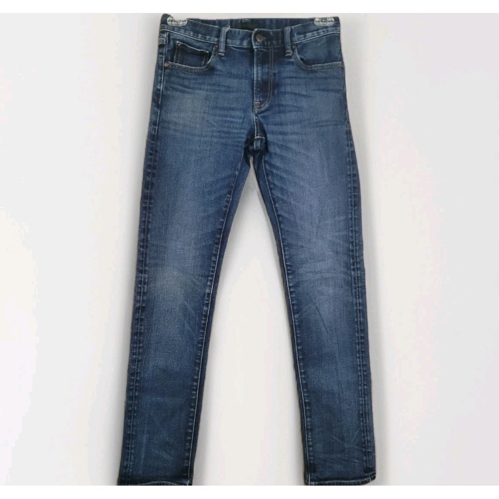 UNIQLO Slim Straight Japanese Selvedge Denim Jeans 29xAct. 32 Low Rise Dark Wash